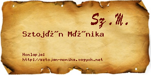 Sztoján Mónika névjegykártya