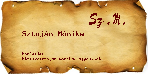 Sztoján Mónika névjegykártya